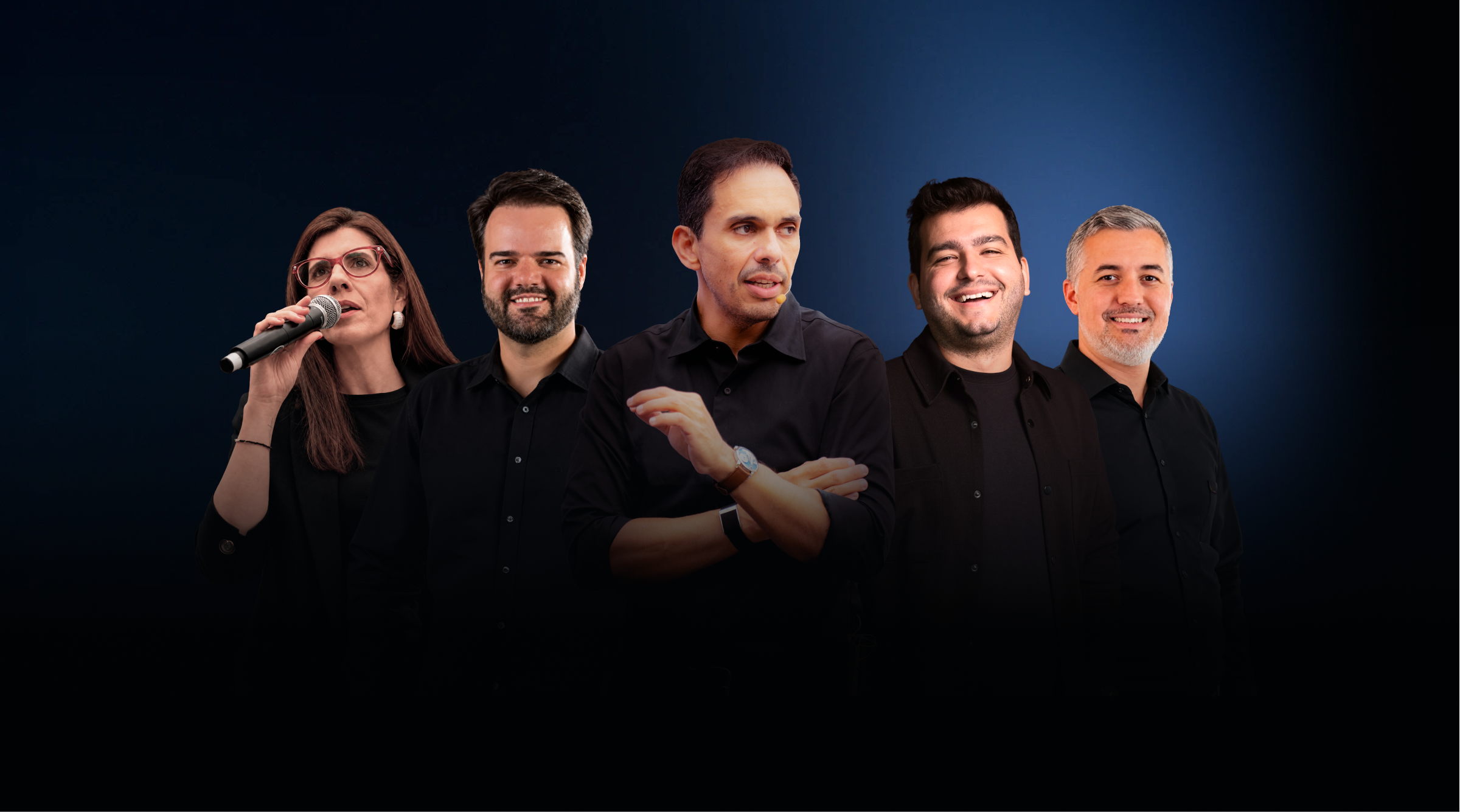 Cinco mentores do Programa de Aceleração Masi, lado a lado