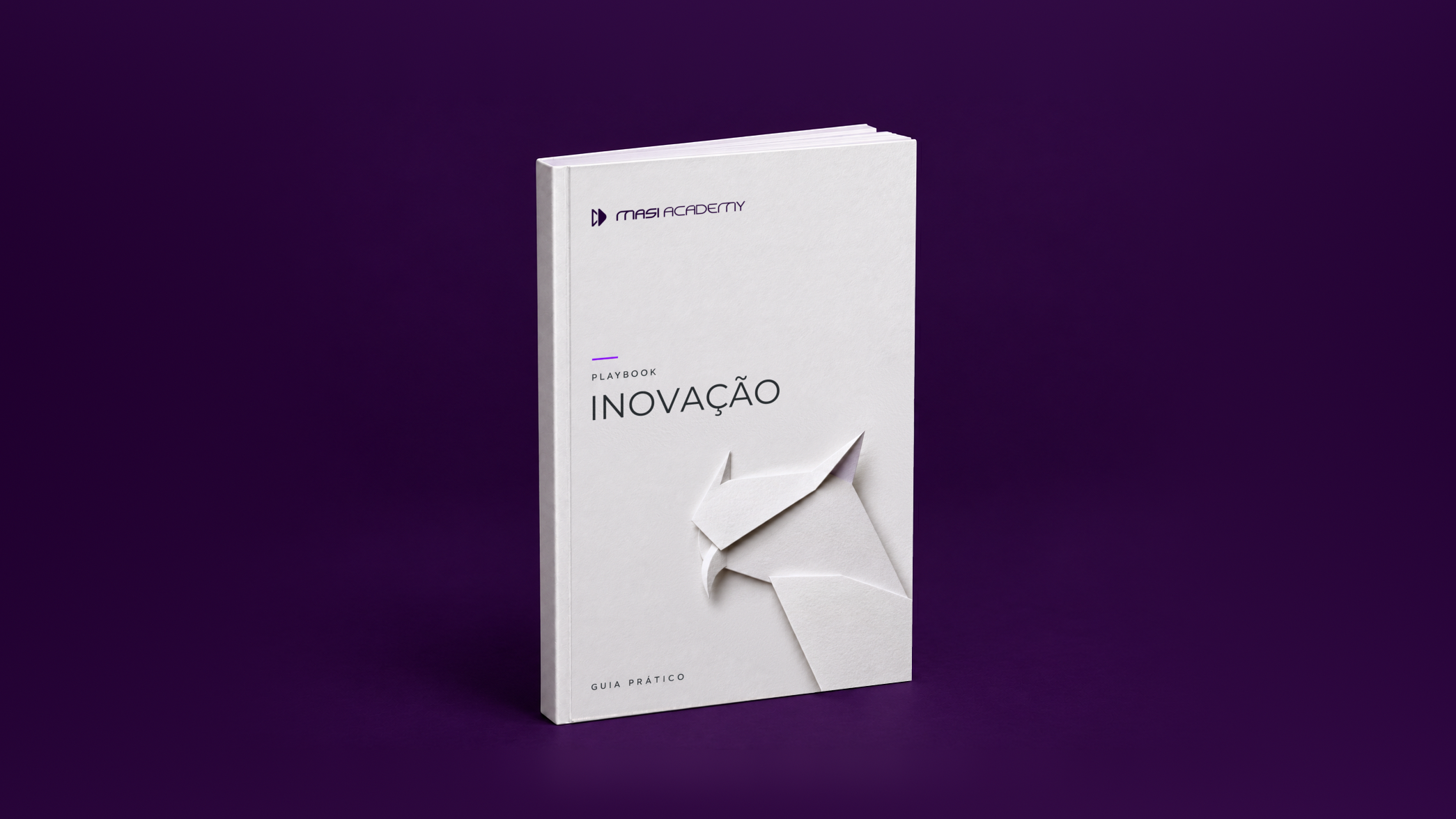 O Playbook de Inovação, em pé, visto em perspectiva